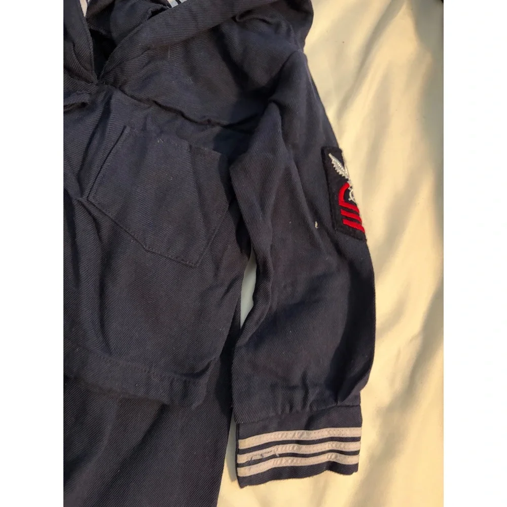 Gentry Sailor Costume Set Nautical Navy Blue Striped Patch Large